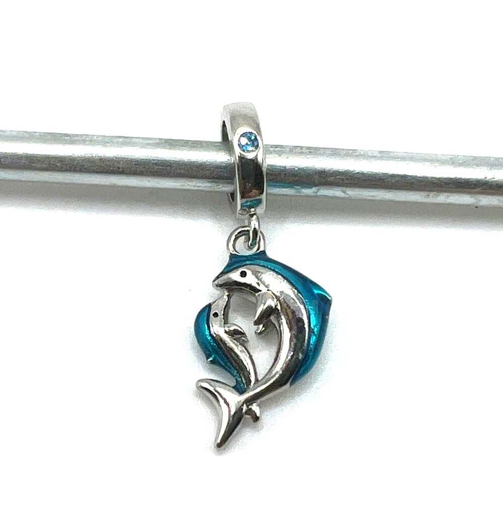New Mother & Baby Dolphin Charm for European Bracelet